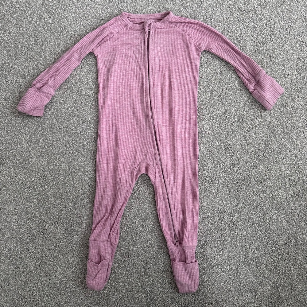 Little Sleepies Heather Mauve Zippy